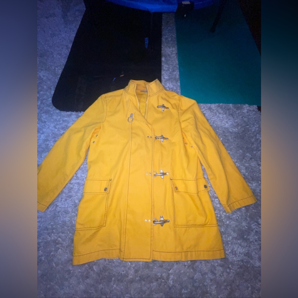 Vintage i.e. relaxed Women's Yellow Cotton Fireman Clasp Utility Jacket Size M